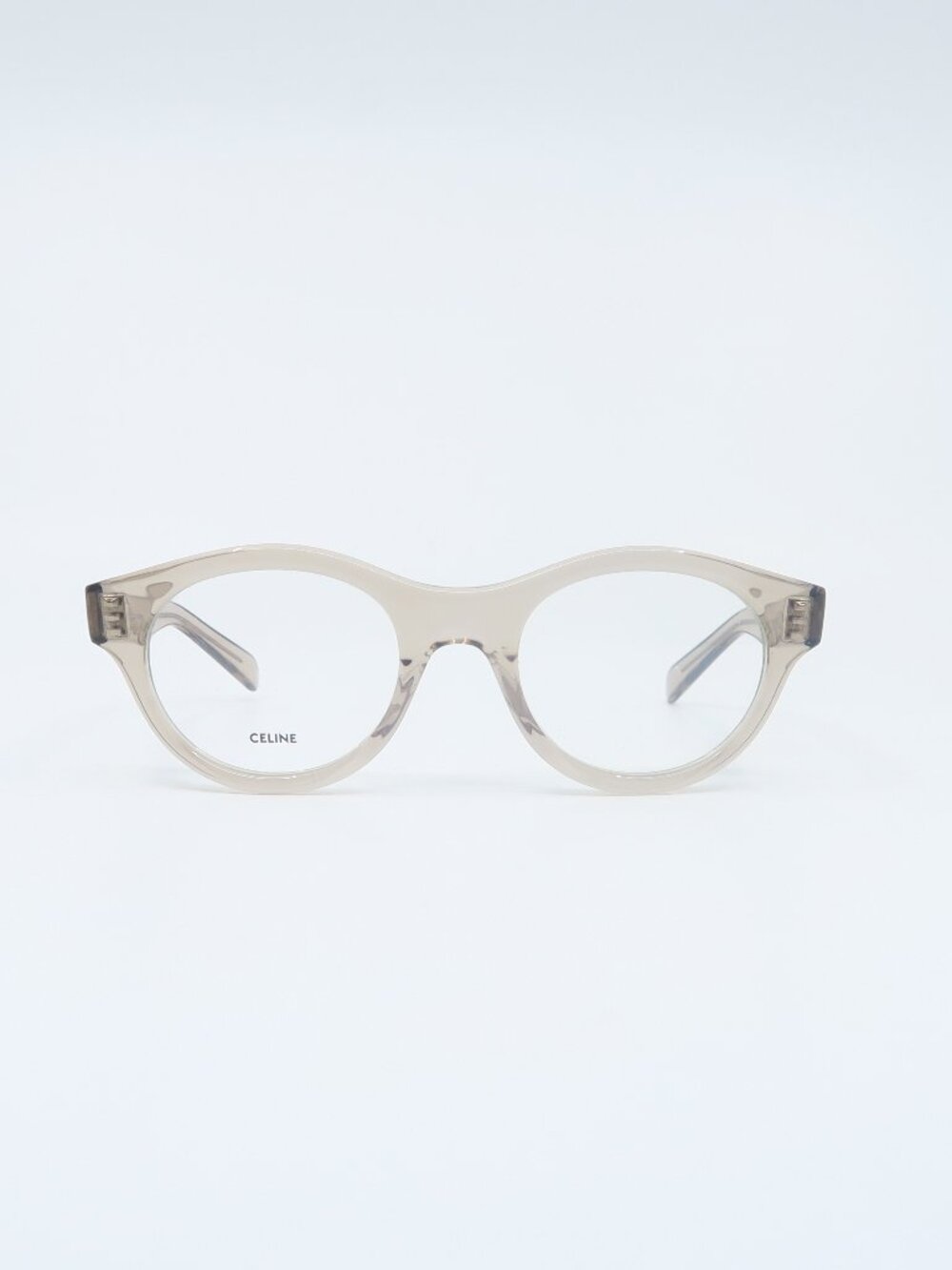 Celine Paris CL501381 059 49mm,  Transparent Taupe, Round, New  Eyeglasses.